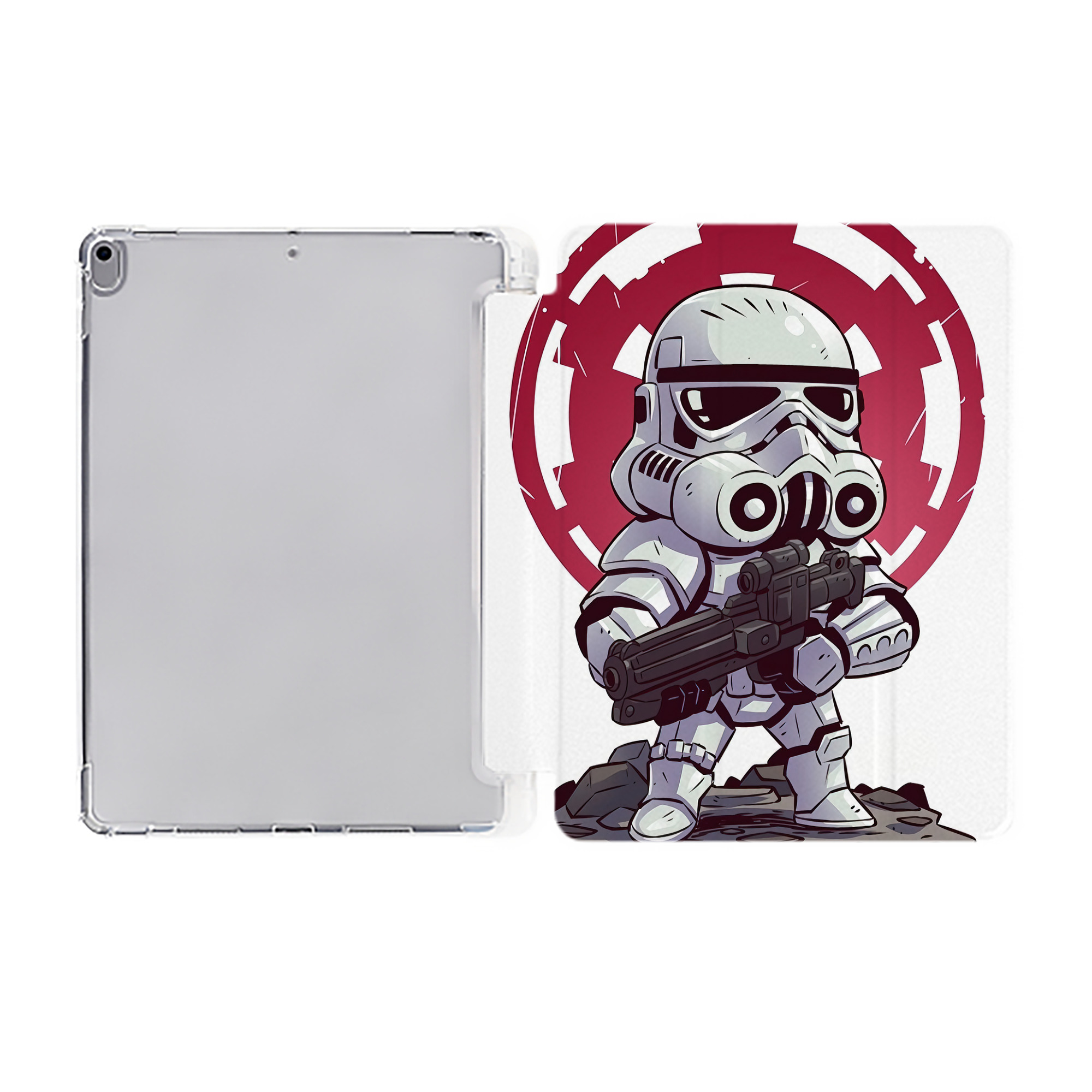 （画像用） スター・ウォーズ Star Wars IPad ケース ペン収納付き 三つ折りスタンド PUレザー×シリコン 対応機種9.5/10.5/10.9インチ